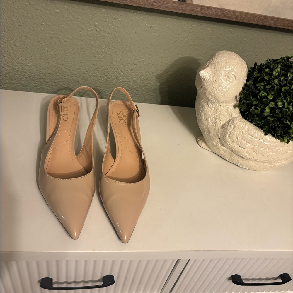 Franco Sarto Beige Slingback Heels